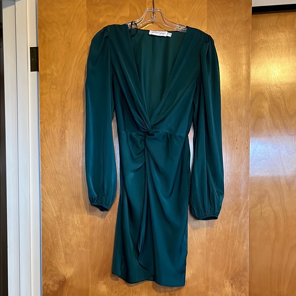 Long Sleeve Satin Dress